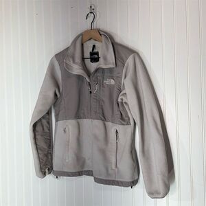 The North Face Polartec Denali Fleece Jacket Womens M Gray Full Zip Pockets